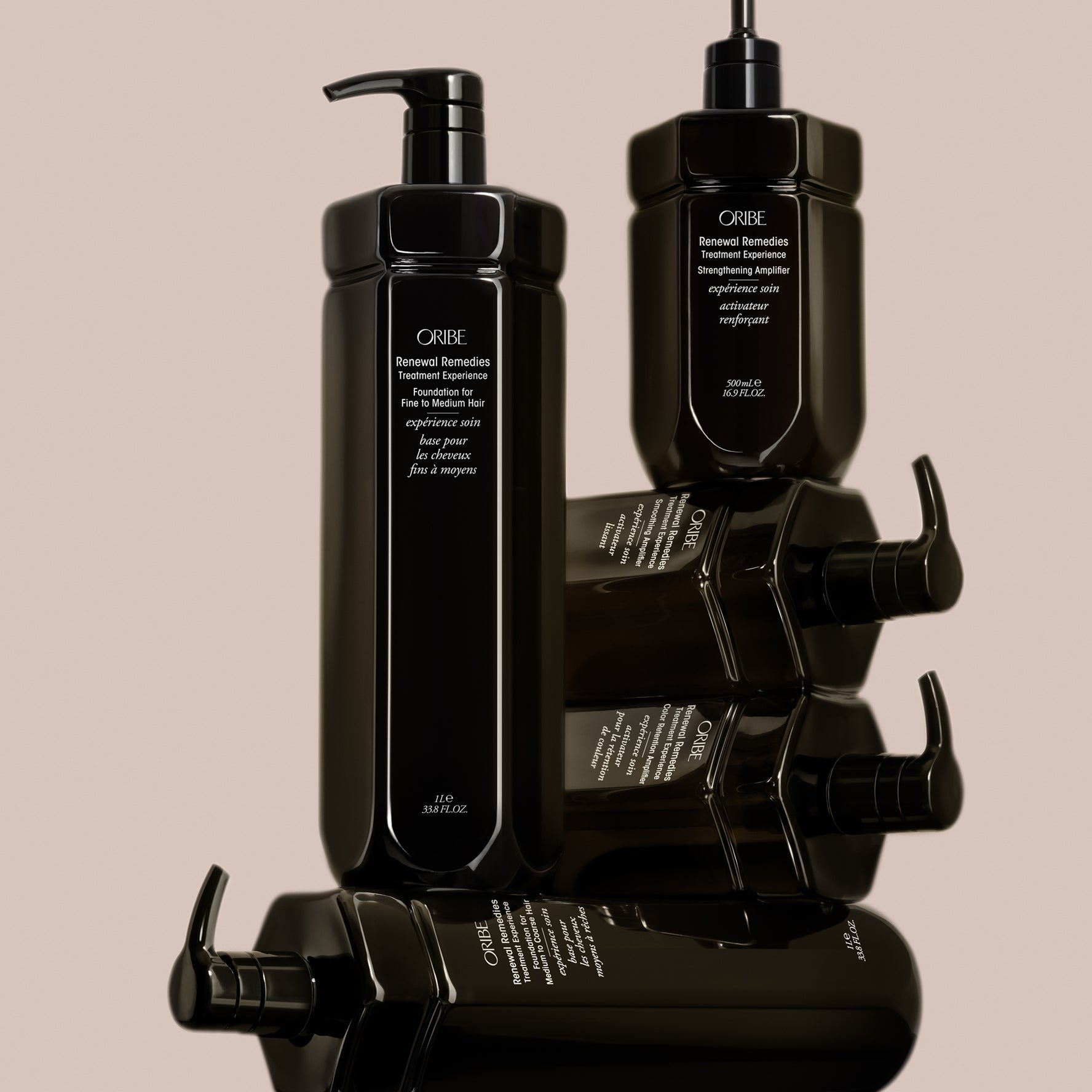 Oribe Renewal Remedies product bottles