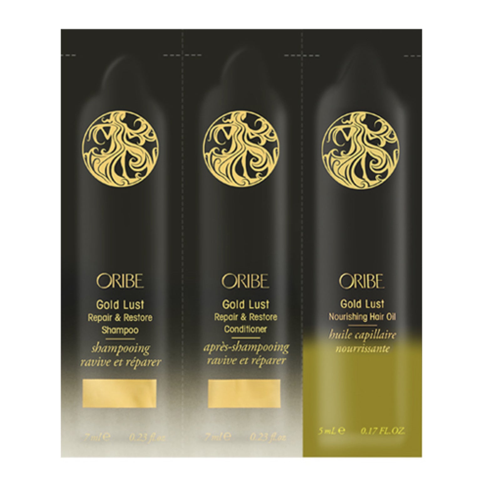 Gold Lust Shampoo, Conditioner and Oil Sample